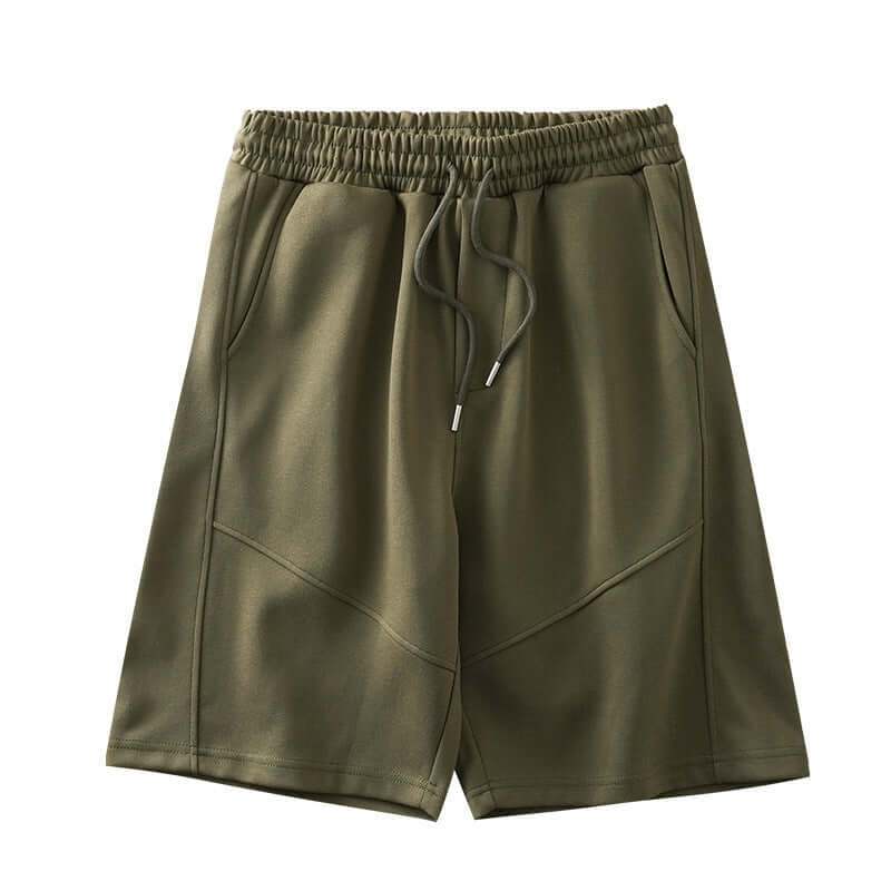 pantalones cortos casuales pesados para hombres en color verde con diseño moderno y cómodo