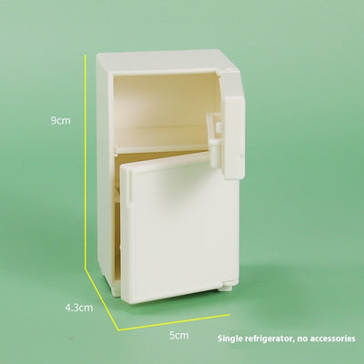 Mini Model Kitchen White Refrigerator Accessories