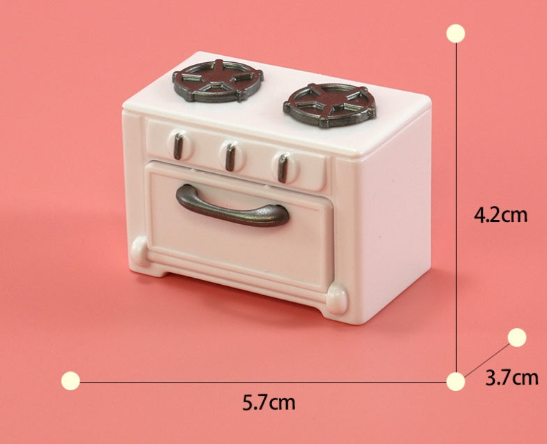 Mini Model Kitchen White Refrigerator Accessories