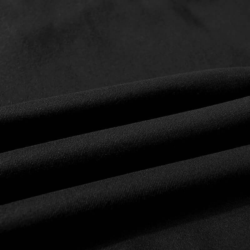 Tela negra suave y flexible, ideal para la Art Retro Simple Ladies Hoodie Streetwear.