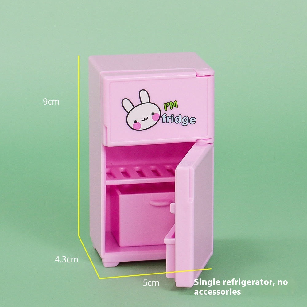 Mini Model Kitchen White Refrigerator Accessories